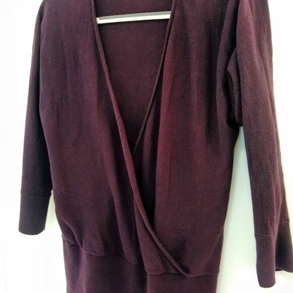 LOFT Sweaters - Ann Taylor LOFT  women's  S   cross-front sweater   dark purple